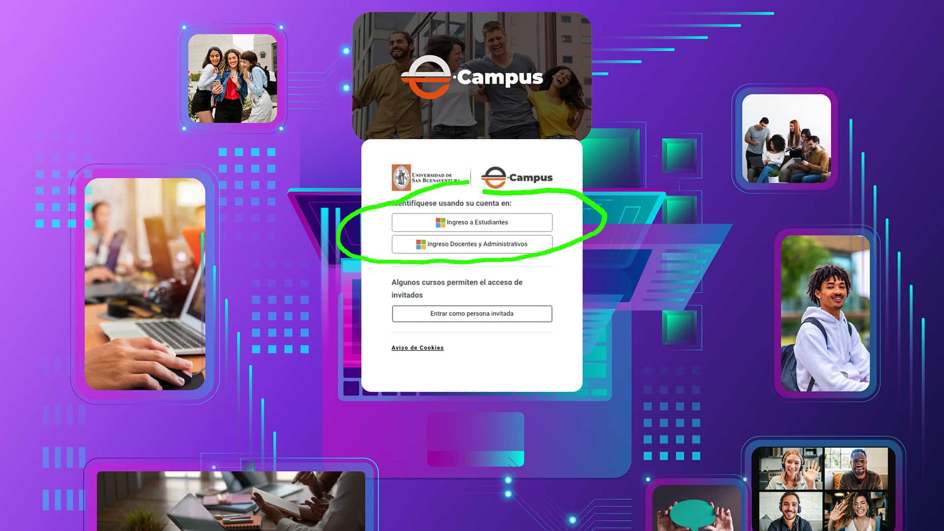 Página de inicio de sesión de eCampus